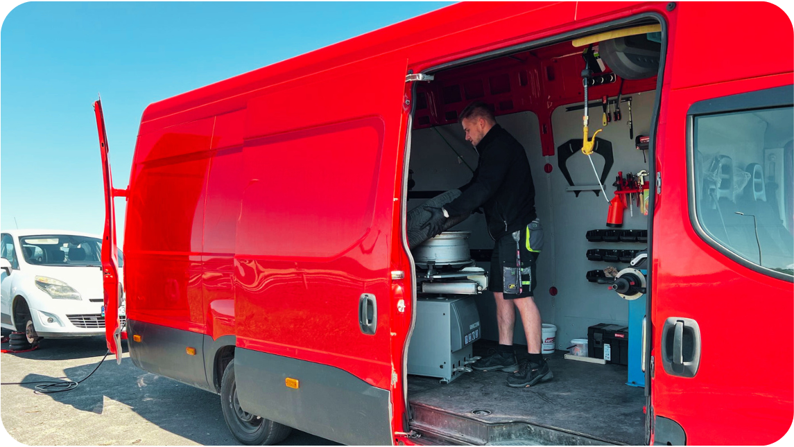 Mobilna usługa wulkanizacji – wygoda dla klienta.